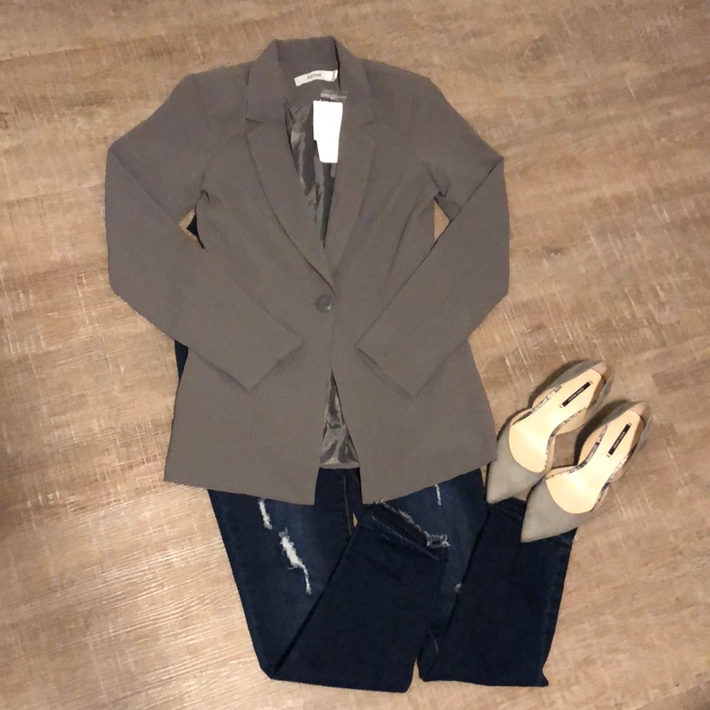 Gray Boyfriend Blazer NWT